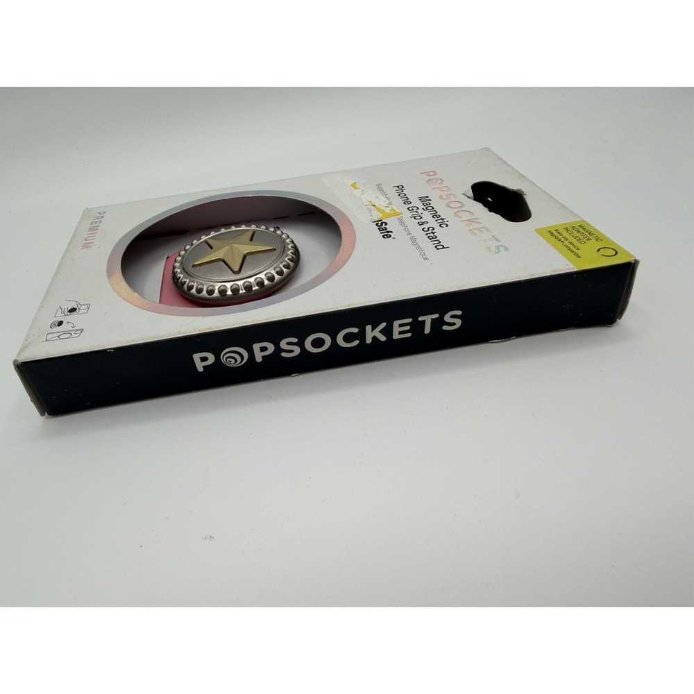 PopSockets Magnetic Phone Grip w/ MagSafe Adapter Ring - Enamel Lone Star NEW !!